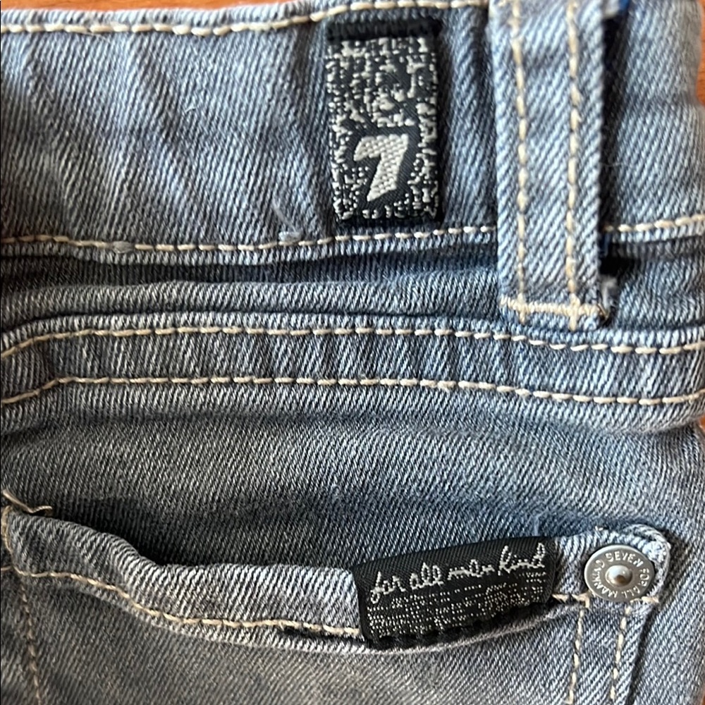 7 For All Mankind Vintage Gray Wash Jeans for Kids